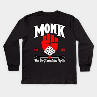 D&D Character Class Monk Kids Long Sleeve T-Shirt